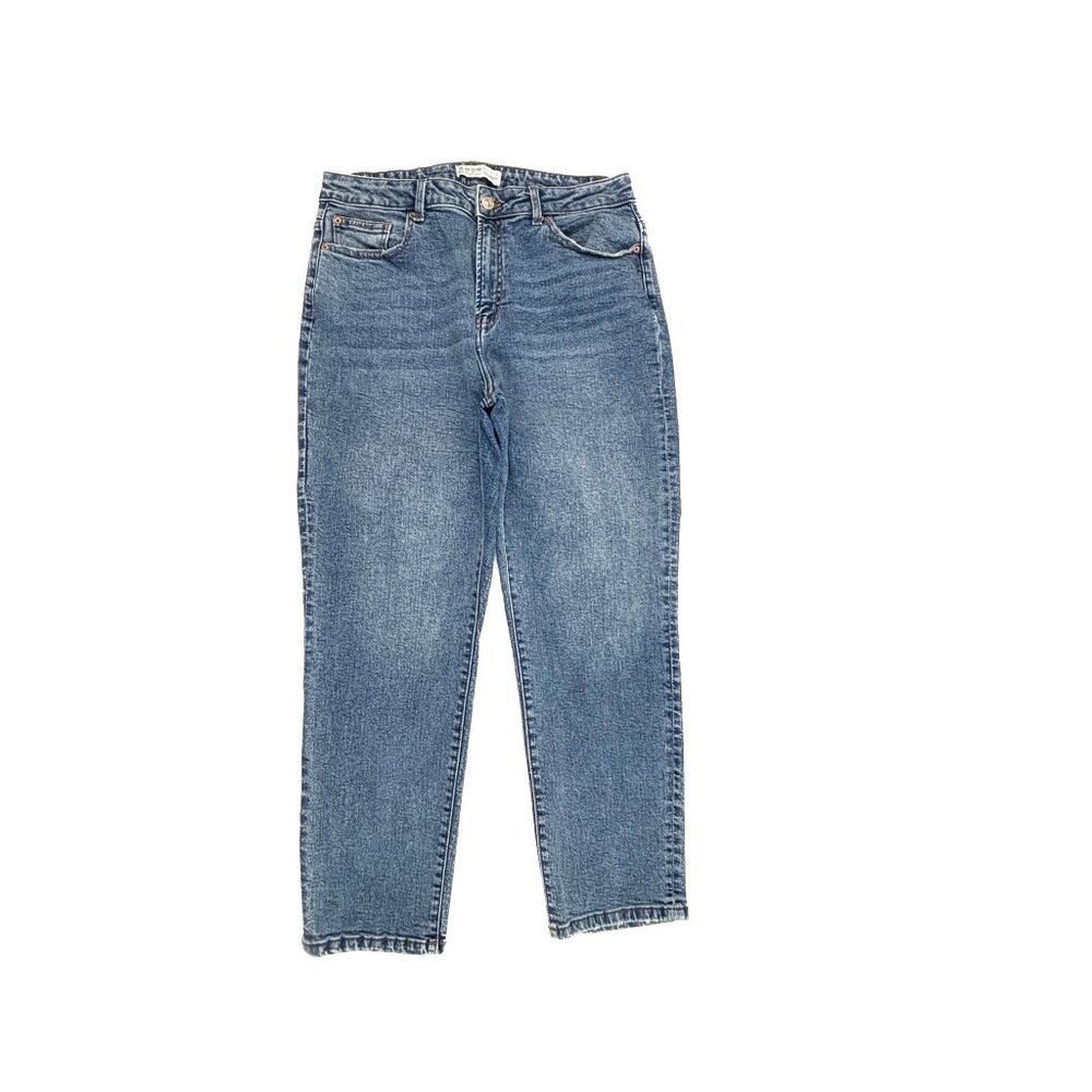Denim Co. Straight Leg Women's size 12 Medium Wash Blue Denim Jeans